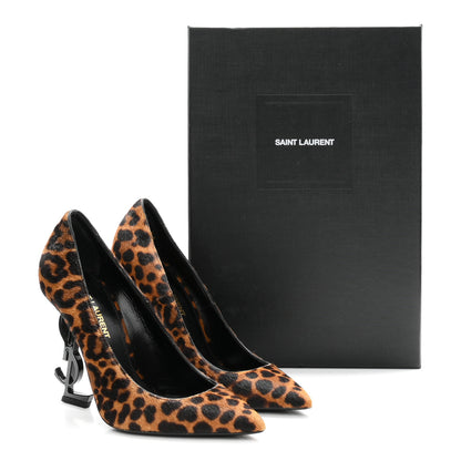 Saint Laurent Calf Hair Leopard Print Opyum 110 Pumps 35 Brown 10 of 10