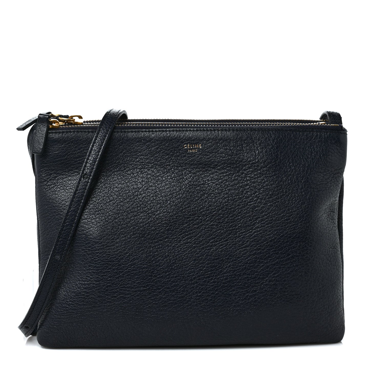 Goatskin Large Trio Crossbody Bag Dark Blue