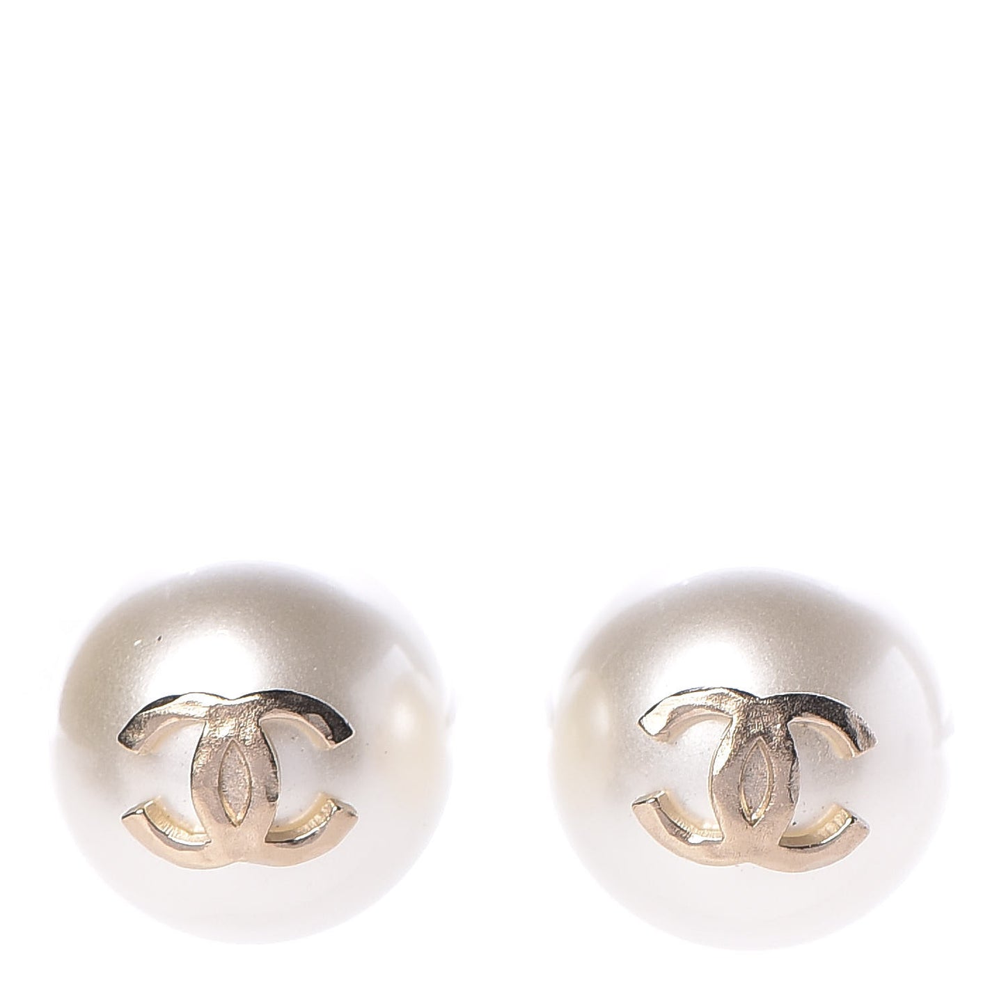 Pearl CC Large Earrings Gold