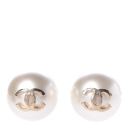 Chanel Pearl CC Large Earrings Gold 1 of 4