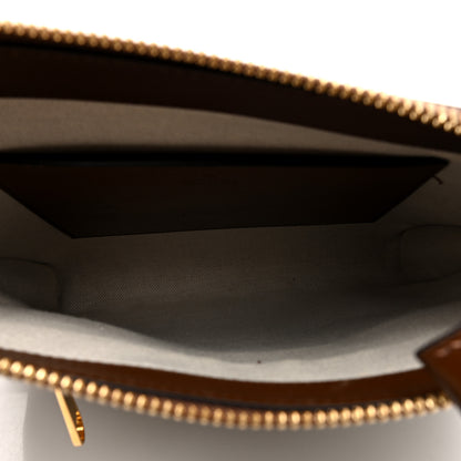 Gucci GG Supreme Monogram Azalea Calfskin Retro Interlocking G Flat Messenger Bag Beige Ebony Brown Sugar 5 of 9