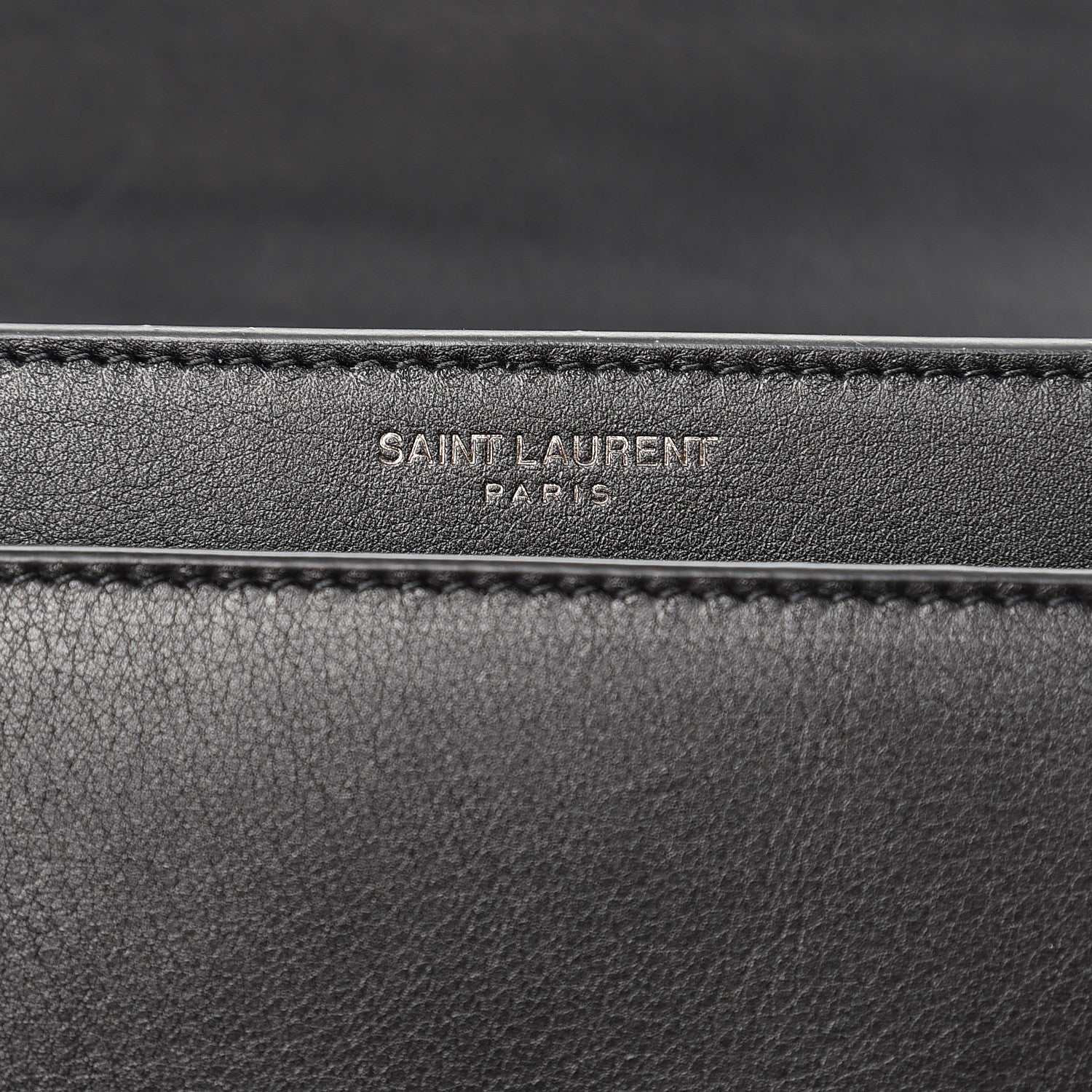 Saint Laurent Grained Calfskin Studded Medium Monogram Heart Sunset Black 7 of 8