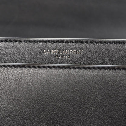Saint Laurent Grained Calfskin Studded Medium Monogram Heart Sunset Black 7 of 8