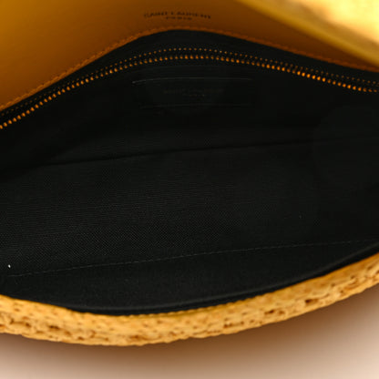 Saint Laurent Raffia Monogram Medium Jamie Yellow 5 of 9