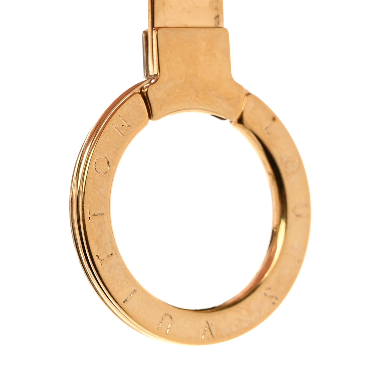 Louis Vuitton Brass Enamel Fleur De Monogram Bag Charm Chain Gold 4 of 5