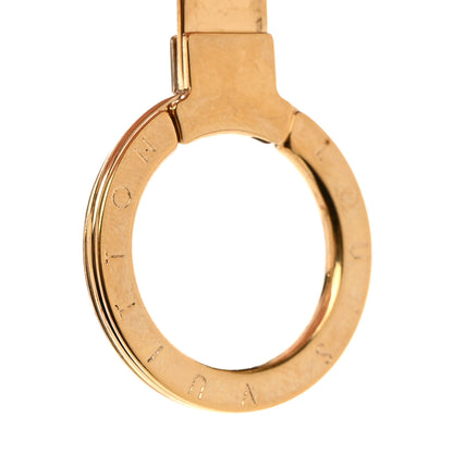 Louis Vuitton Brass Enamel Fleur De Monogram Bag Charm Chain Gold 4 of 5