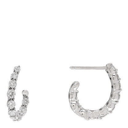 Tiffany Platinum Diamond 1.10ctw Inside-Out Hoop Earrings 1 of 4
