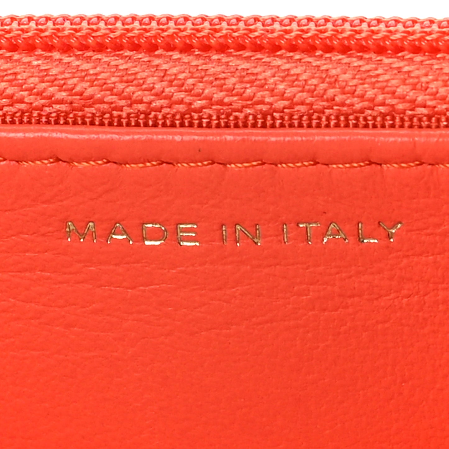 Lambskin Quilted Wallet on Chain WOC Orange