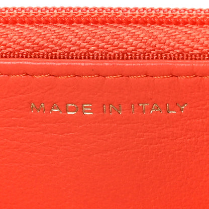 Chanel Lambskin Quilted Wallet on Chain WOC Orange 7 of 10