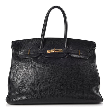 Hermes Taurillon Clemence Birkin 35 Black 1 of 34