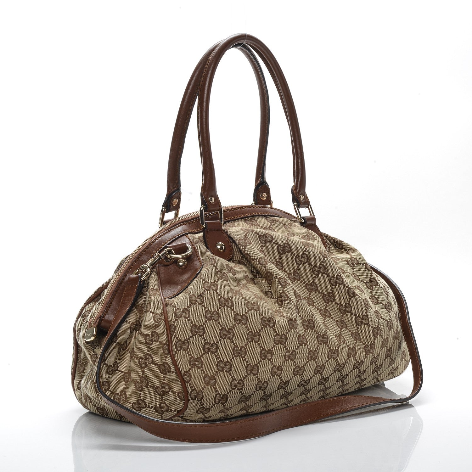 Gucci Monogram Medium Sukey Boston Brown 3 of 7