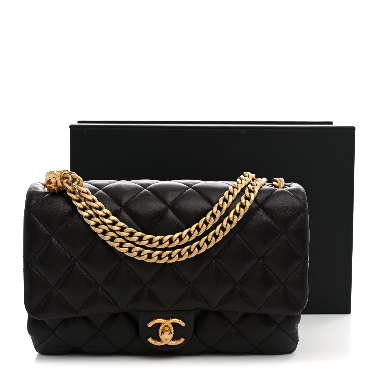 Chanel Lambskin Quilted Medium Pillow Crush Flap Bag Dark Brown 10 of 10