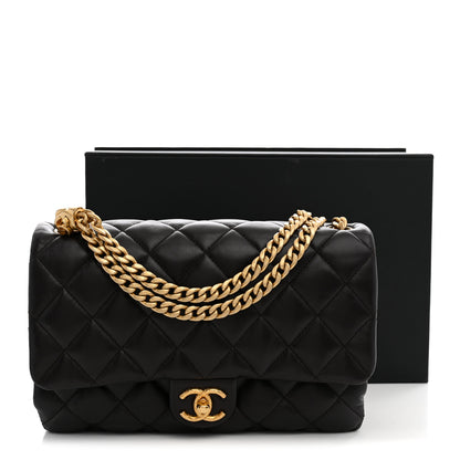 Chanel Lambskin Quilted Medium Pillow Crush Flap Bag Dark Brown 10 of 10