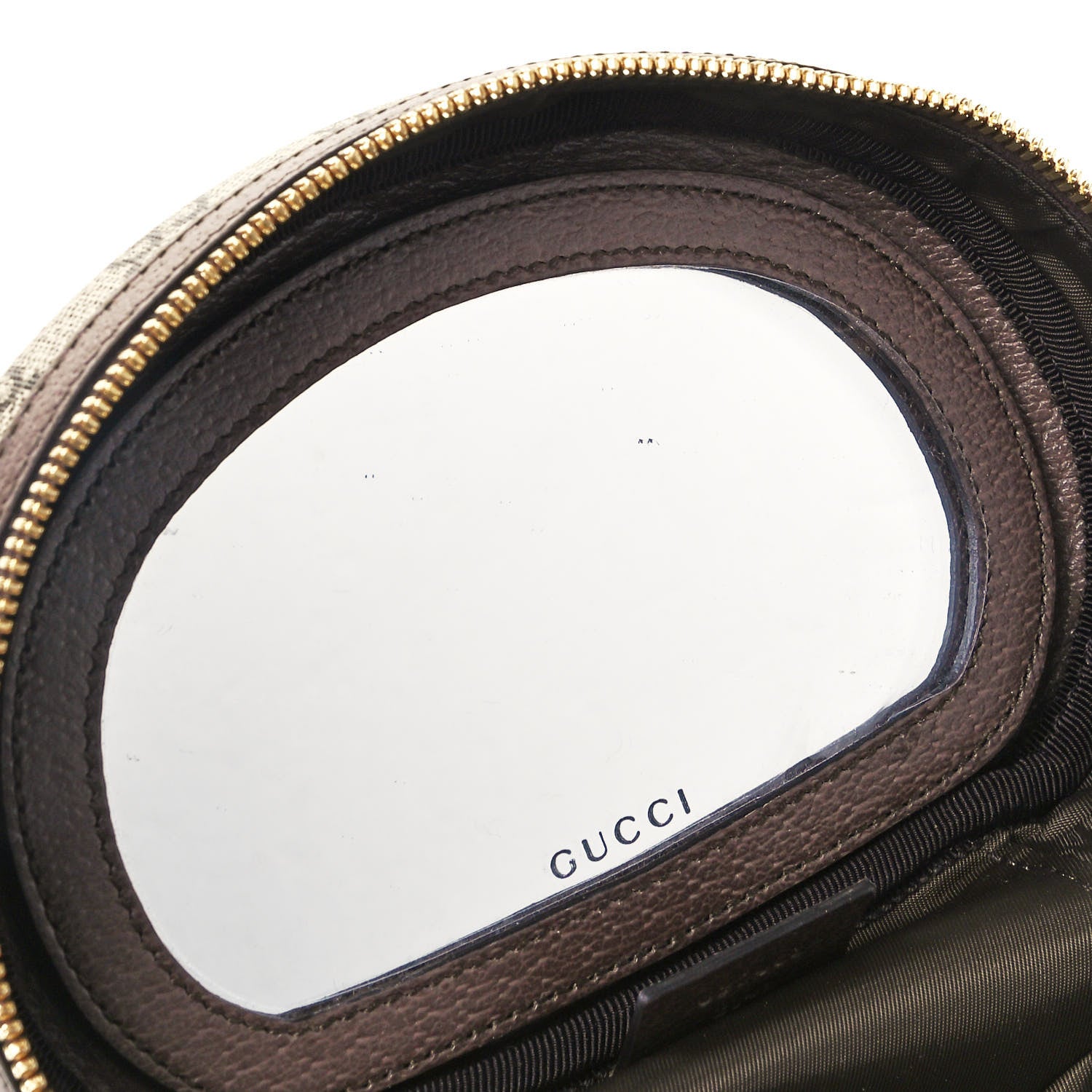 Gucci GG Supreme Monogram Textured Calfskin Web Ophidia Vanity Cosmetic Case Beige Ebony New Acero 10 of 10
