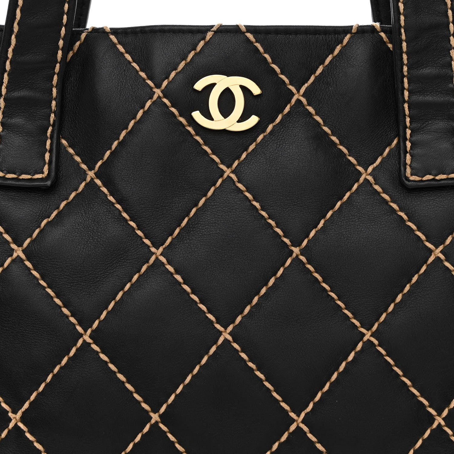 Chanel Calfskin Wild Stitch Tote Black 8 of 13