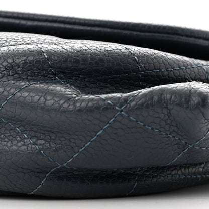 Chanel Caviar Half Moon Wallet On Chain WOC Dark Blue 11 of 11
