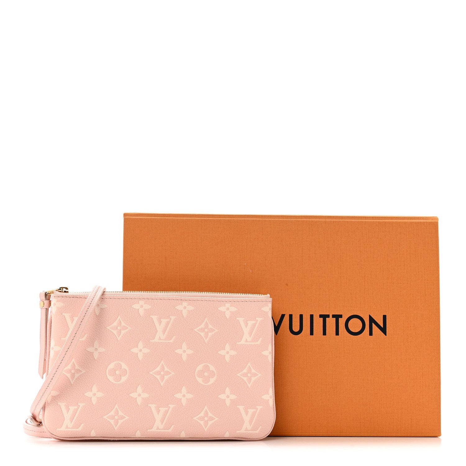 Louis Vuitton Empreinte Monogram Double Zip Pochette Rose 13 of 13