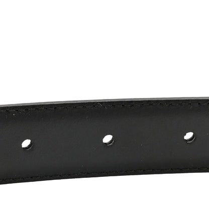 Celine Box Calfskin Medium 25mm Triomphe Belt 75 30 Black 3 of 5