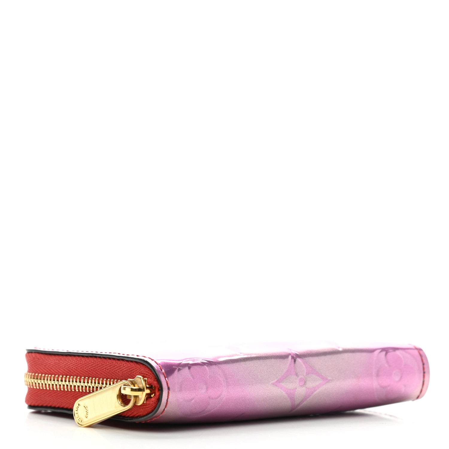Louis Vuitton Metallic Vernis Degrade Zippy Coin Purse Pink Red 4 of 7