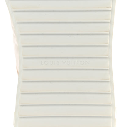 Louis Vuitton Monogram Embossed Calfskin Damier Azur Time Out Sneakers 39.5 Rose Clair Pink 6 of 8