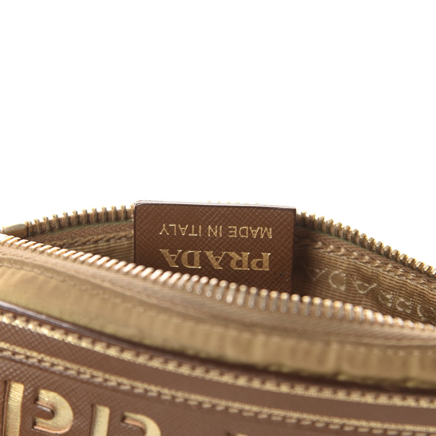 Prada Tessuto Nylon Saffiano Logo Crossbody Bag Beige 9 of 13