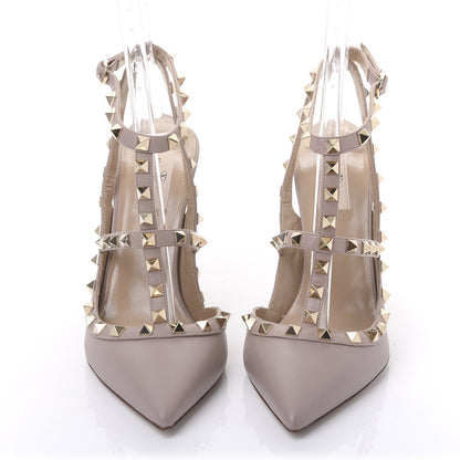 Valentino Garavani Nappa Rockstud Ankle Strap Pumps 41 Poudre 2 of 9