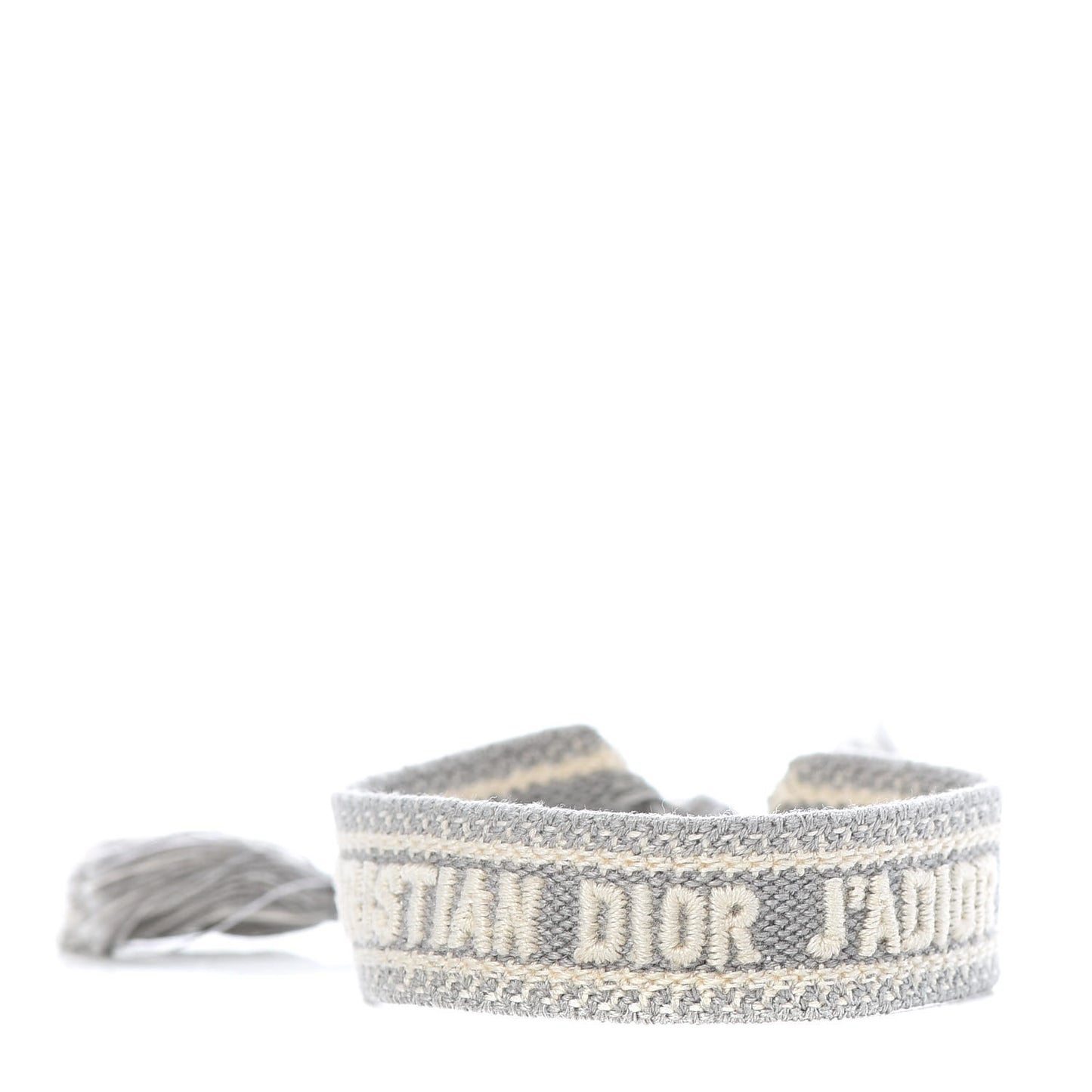 Woven Cotton J'Adior Friendship Bracelet Grey