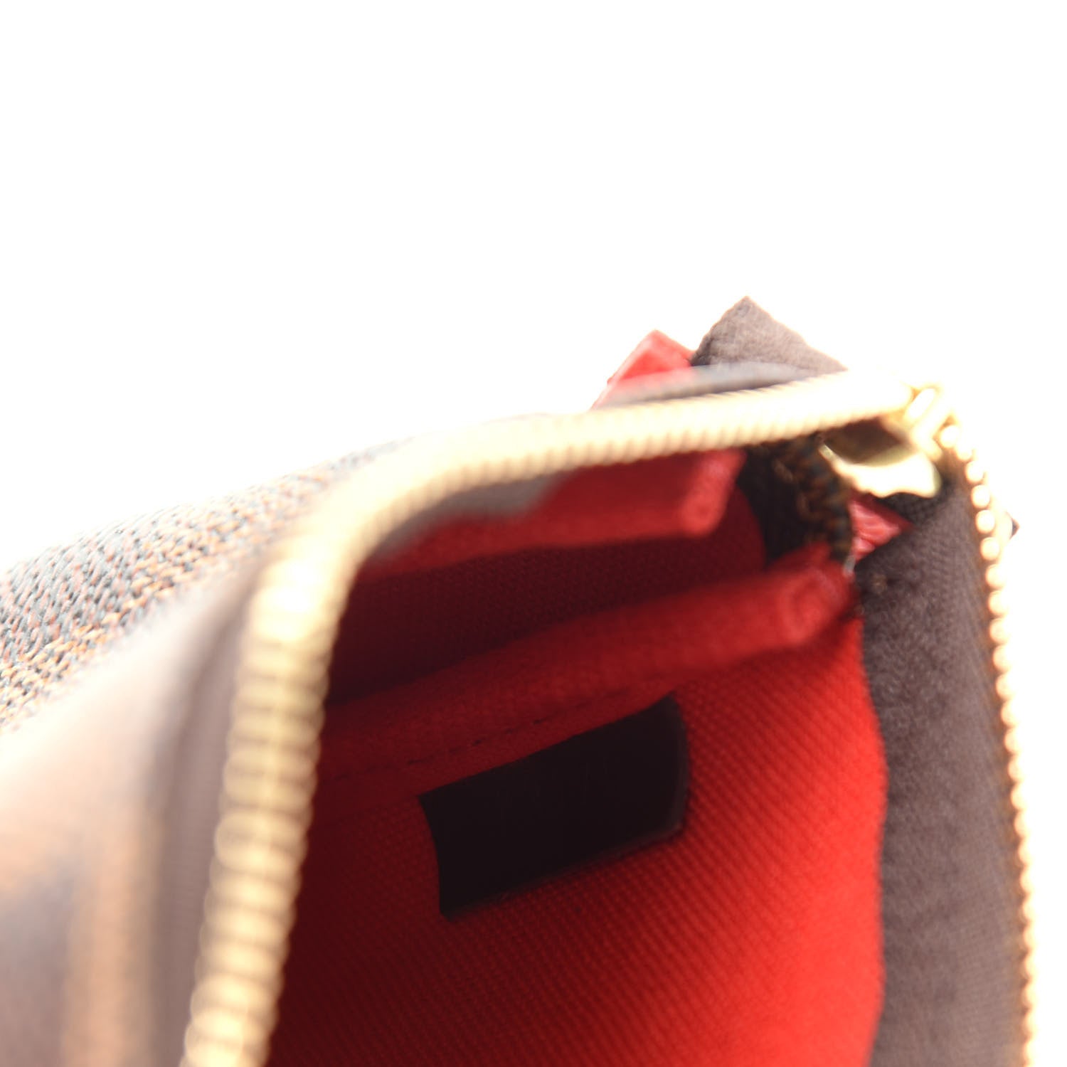 Louis Vuitton Damier Ebene 2019 Christmas Animation Mini Pochette Accessories Red 9 of 10