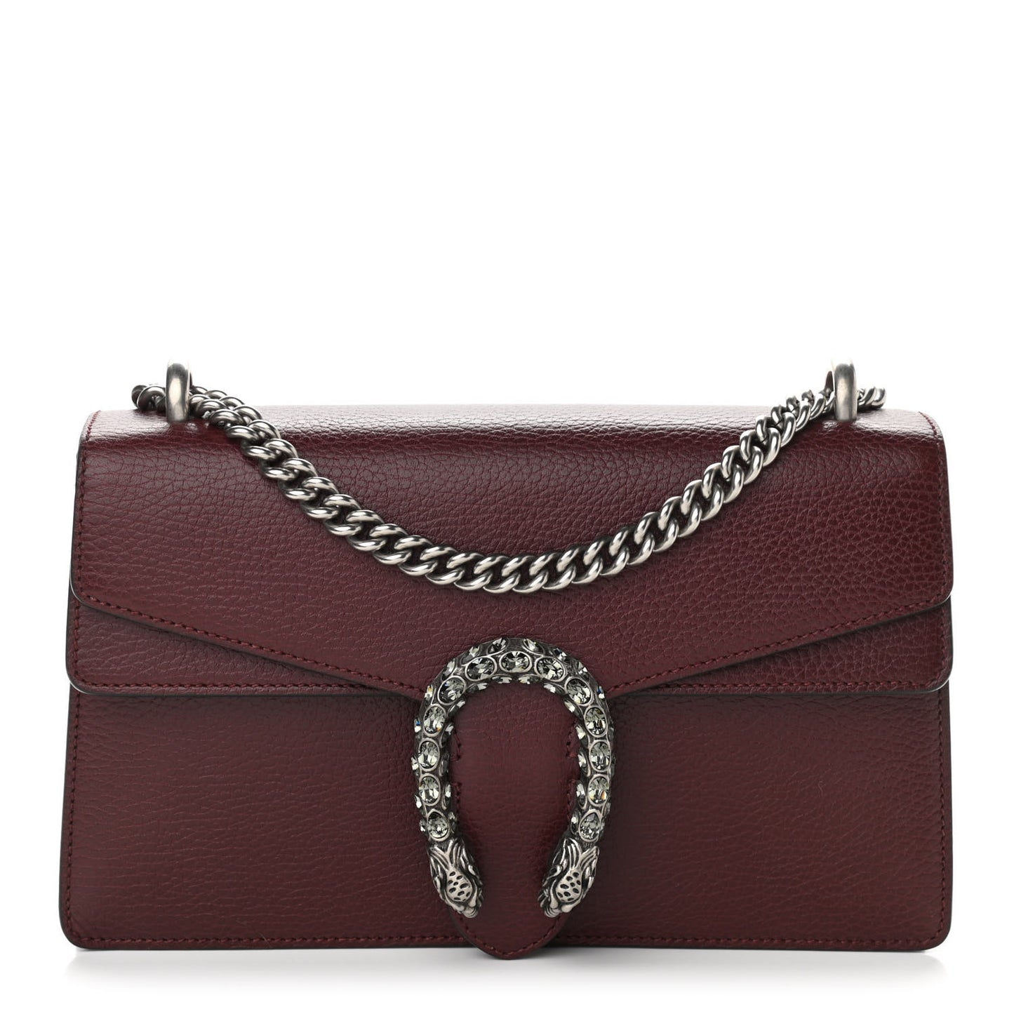 Dollar Calfskin Crystal Small Dionysus Shoulder Bag Vintage Bordeaux
