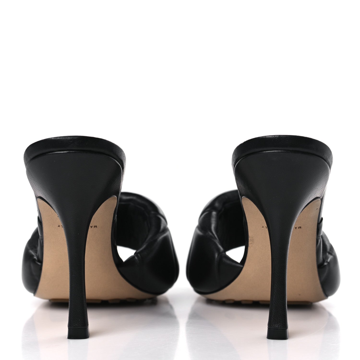 Bottega Veneta Nappa Quilted Rubber Lido Mule Sandals 40 Black 5 of 9