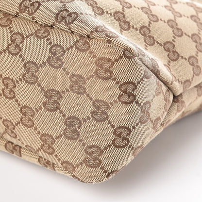Gucci Monogram Medium Horsebit Chain Hobo Off White 9 of 10