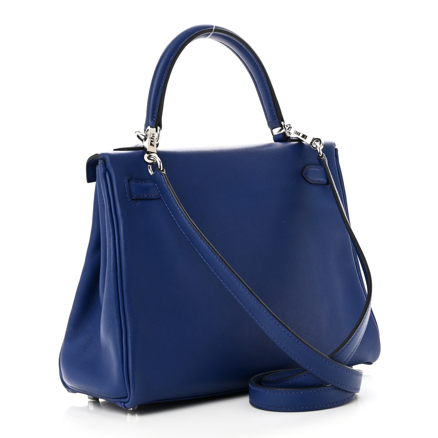 Hermes Swift Kelly Retourne 25 Bleu Electrique 3 of 10