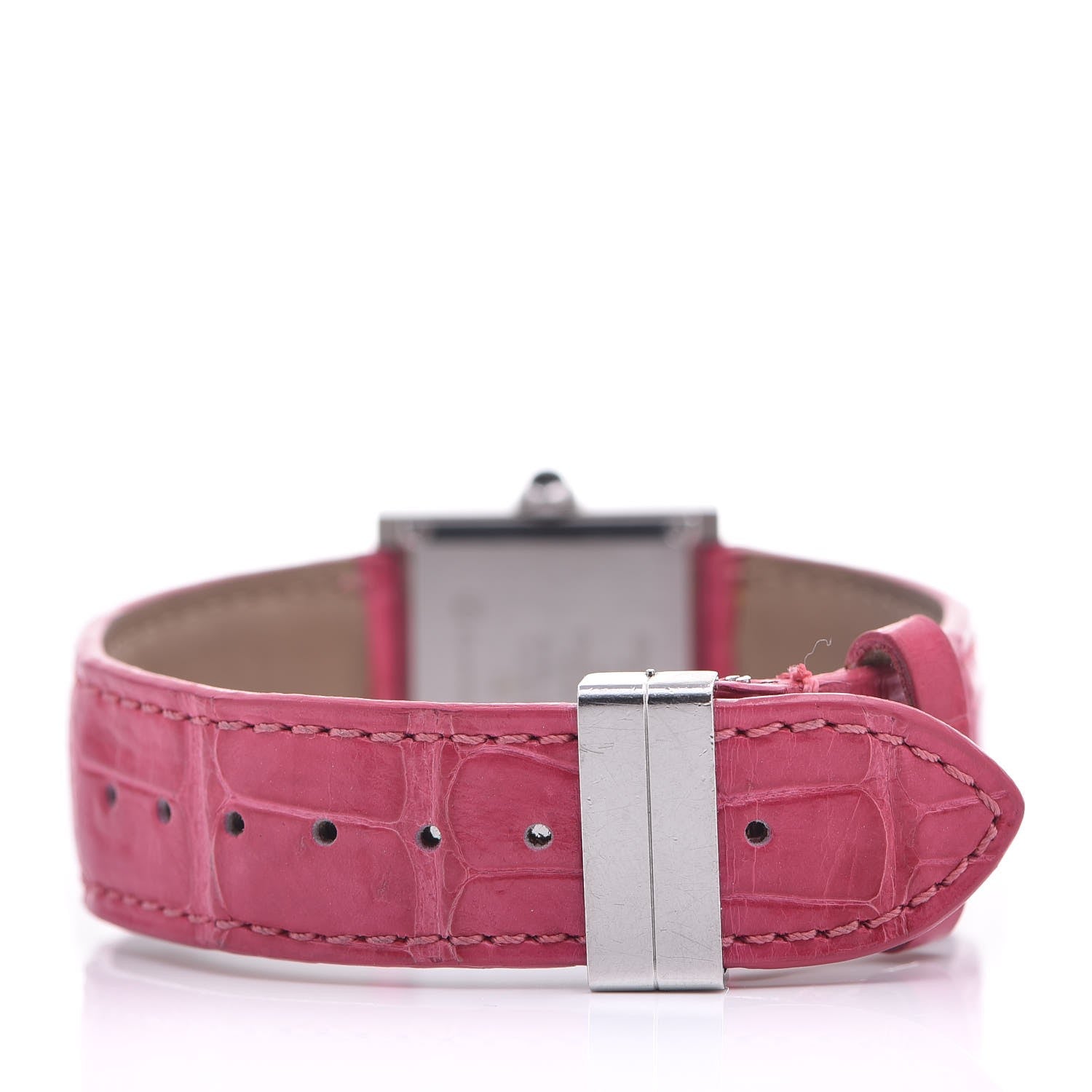 Chanel Stainless Steel Alligator Diamond 23mm Mademoiselle Quartz Watch Pink 4 of 8