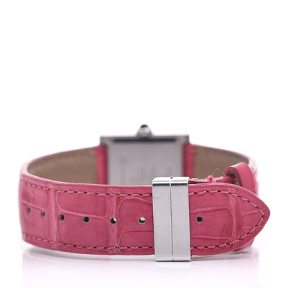 Chanel Stainless Steel Alligator Diamond 23mm Mademoiselle Quartz Watch Pink 4 of 8