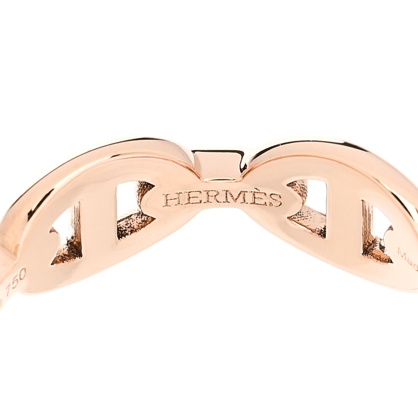 18K Rose Gold PM Chaine d'Ancre Enchainee Ring 50 5.5