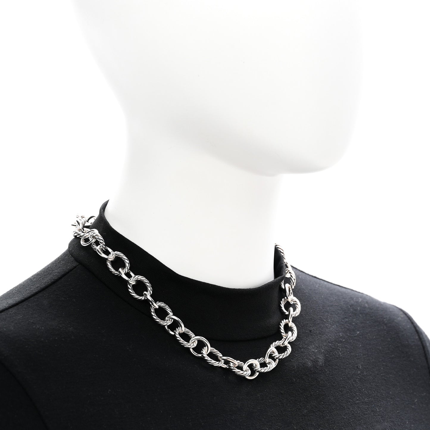 Sterling Silver 12mm Large Oval Link Necklace