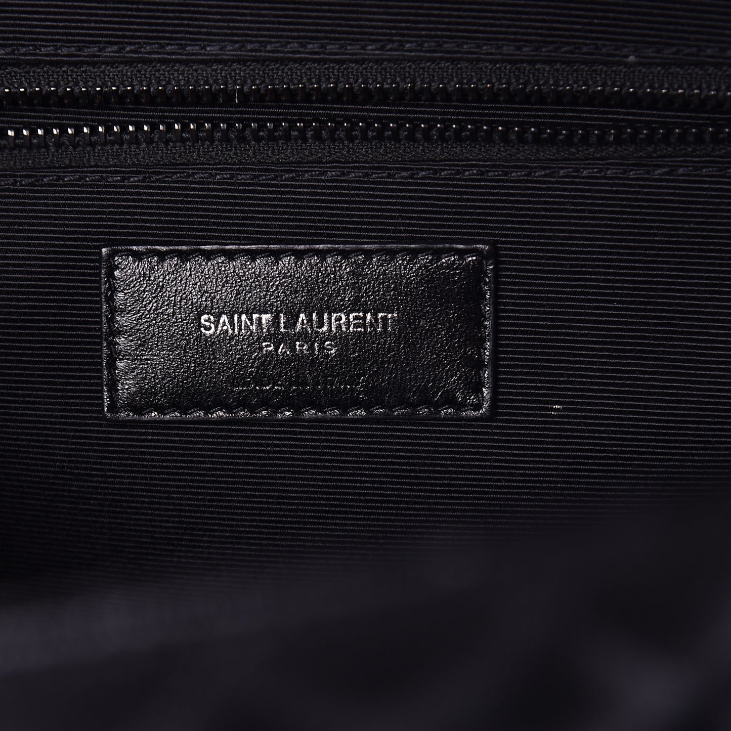 Grain De Poudre Textured Mixed Matelasse Large Triquilt Monogram Monochrome Satchel Black