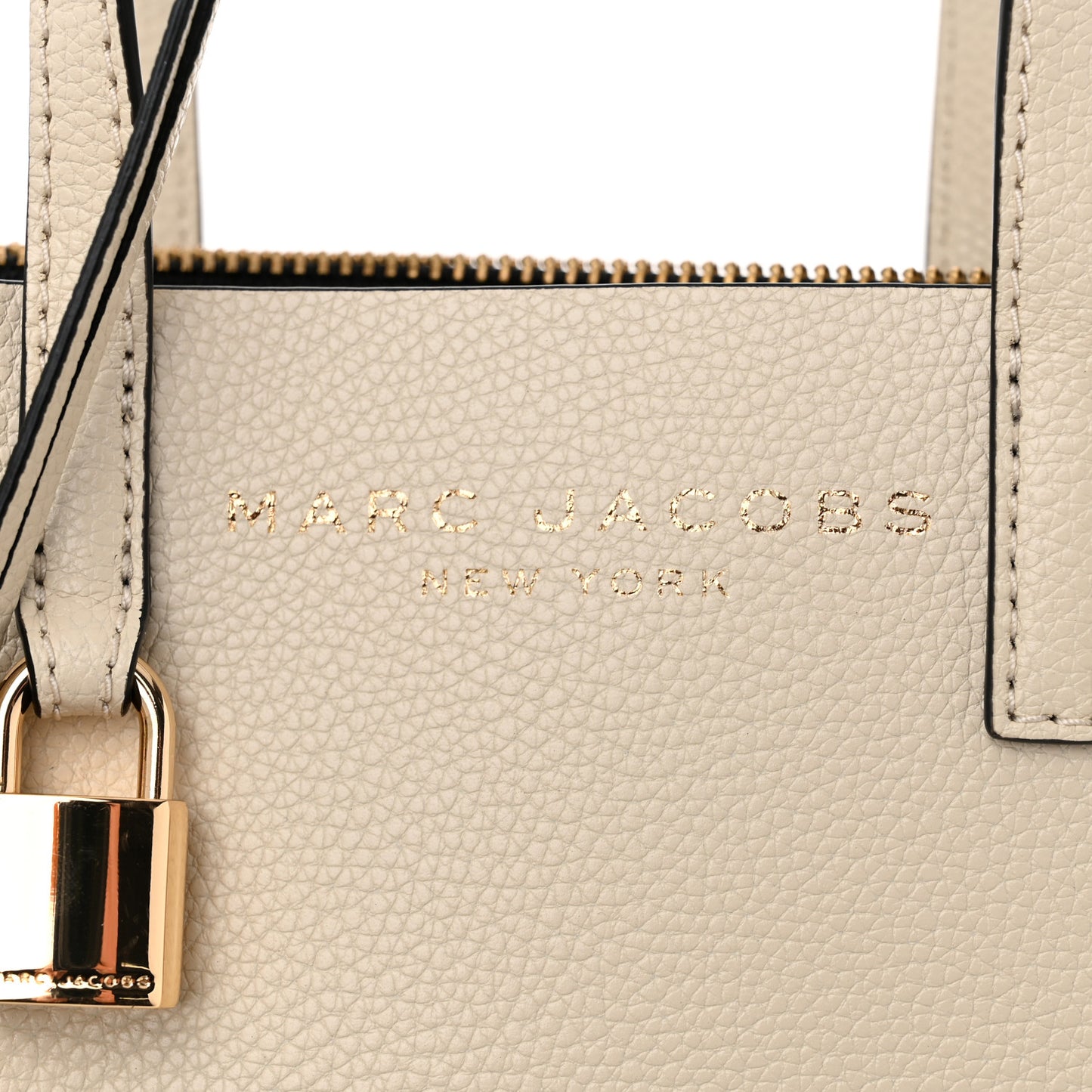 Calfskin Mini Grind Tote Bag White