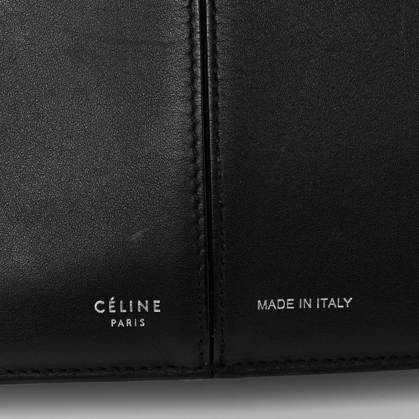 Smooth Calfskin Tri-Fold Clutch on Chain Black