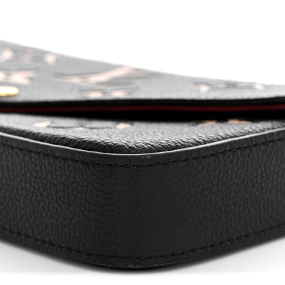 Louis Vuitton Empreinte Monogram Giant Felicie Pochette Black Beige 9 of 10