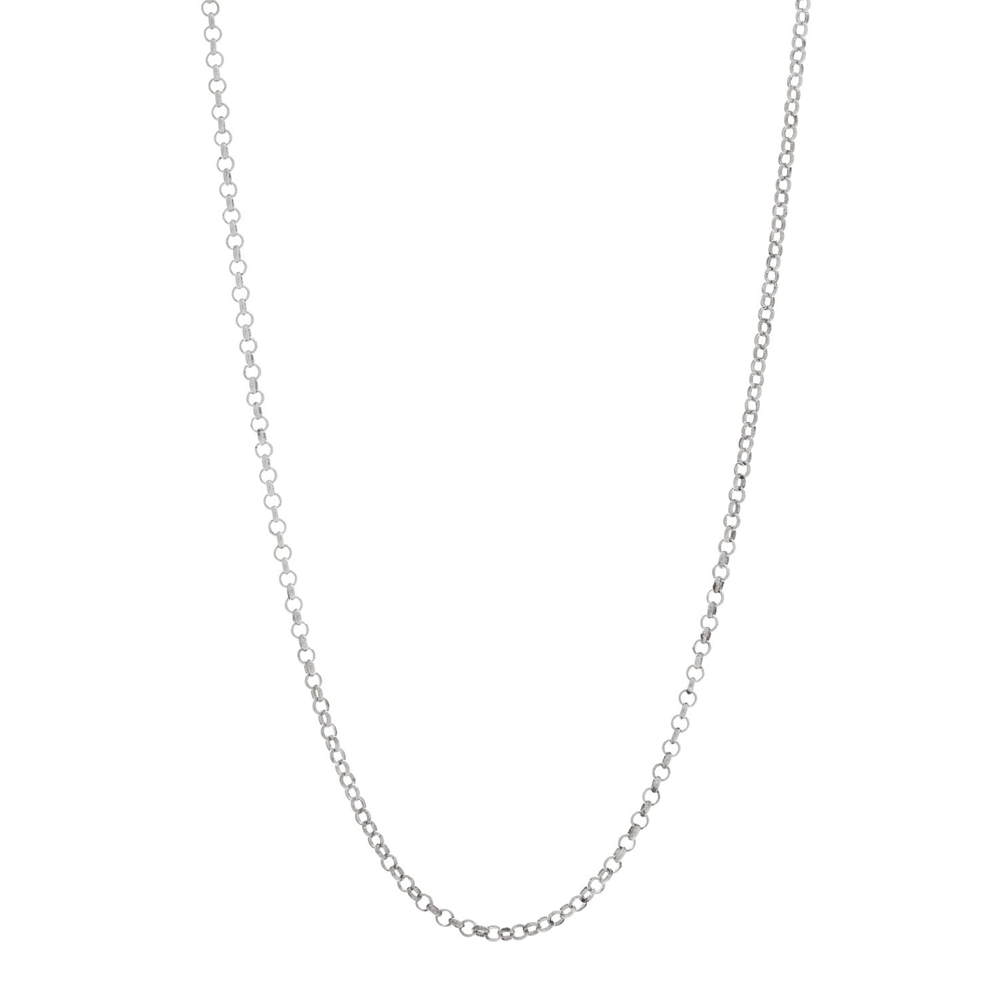 Sterling Silver Roll Chain Necklace 20"