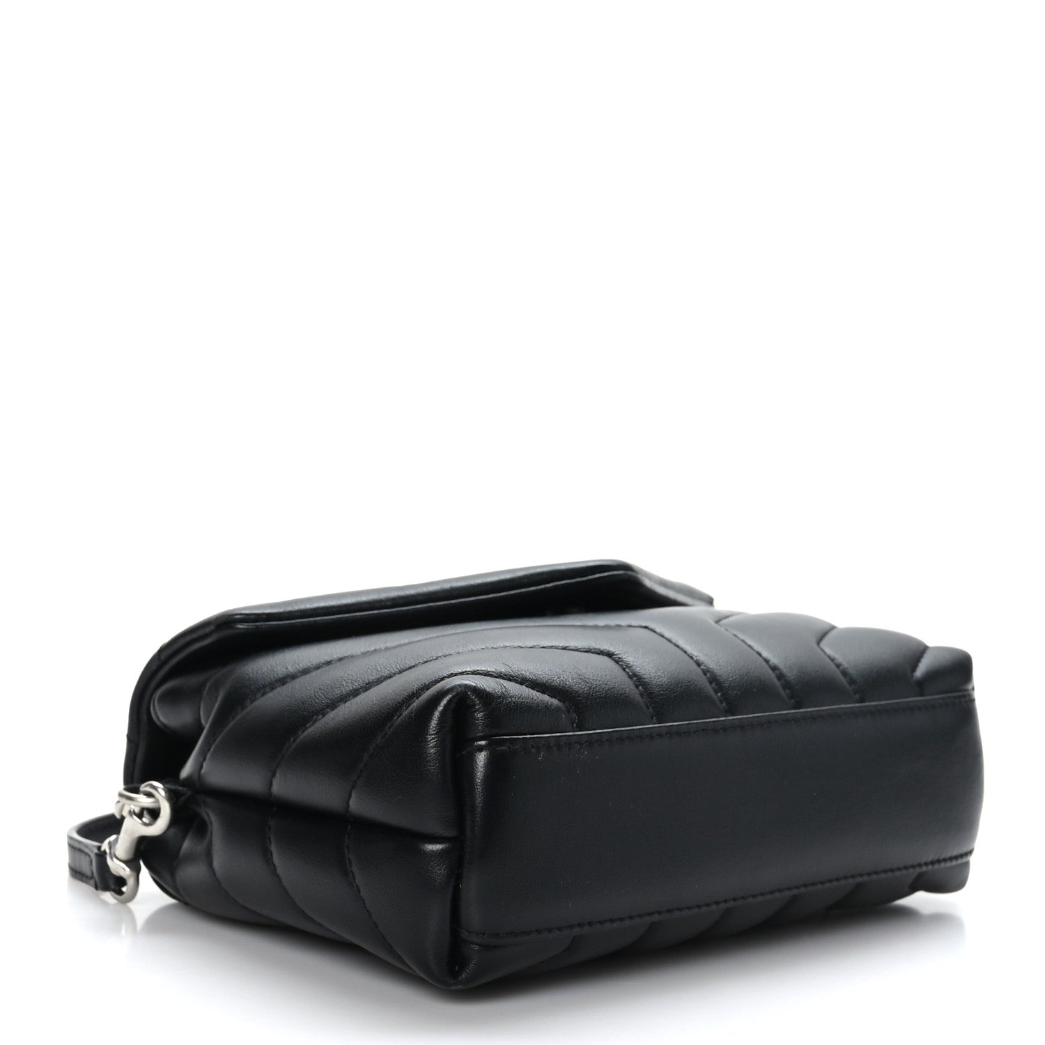 Saint Laurent Calfskin Y Quilted Monogram Toy Loulou Crossbody Bag Black 4 of 9