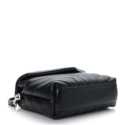 Saint Laurent Calfskin Y Quilted Monogram Toy Loulou Crossbody Bag Black 4 of 9
