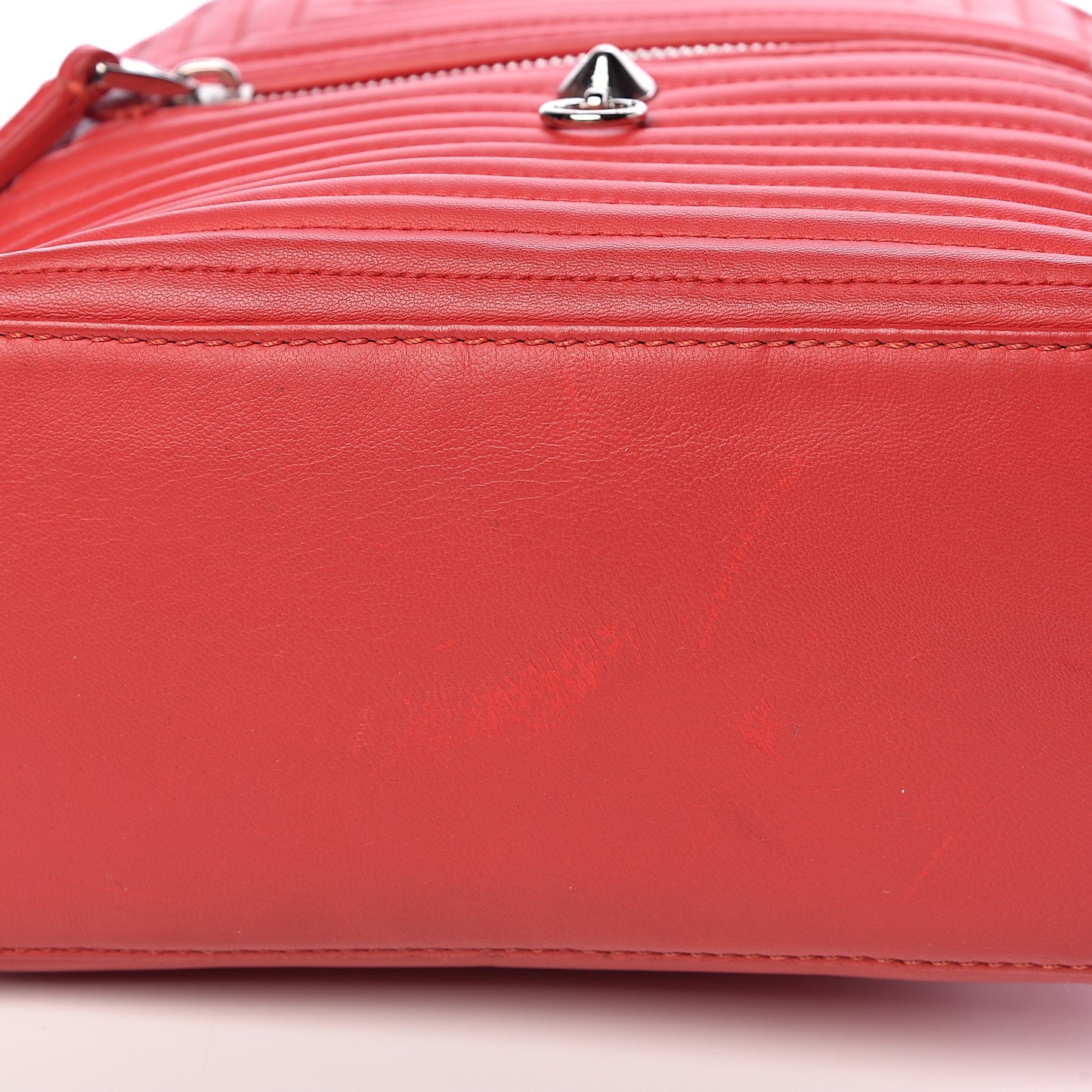 Shiny Nappa Trapuntata Mini Backpack Papavero