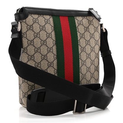 Gucci GG Supreme Monogram Web Messenger Bag Black 2 of 7