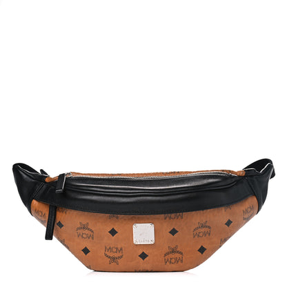 MCM Visetos Waist Bag Black Cognac 1 of 6