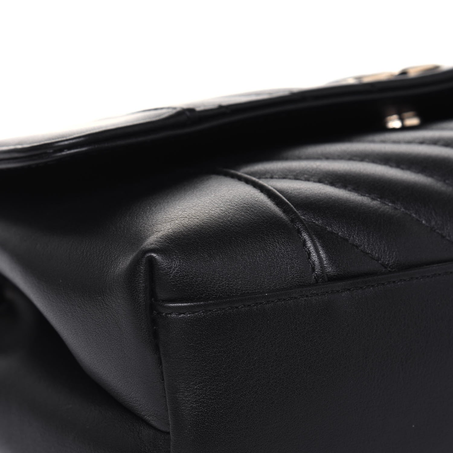 Chanel Calfskin Quilted Small Daily Chevron Flap Black 9 of 15