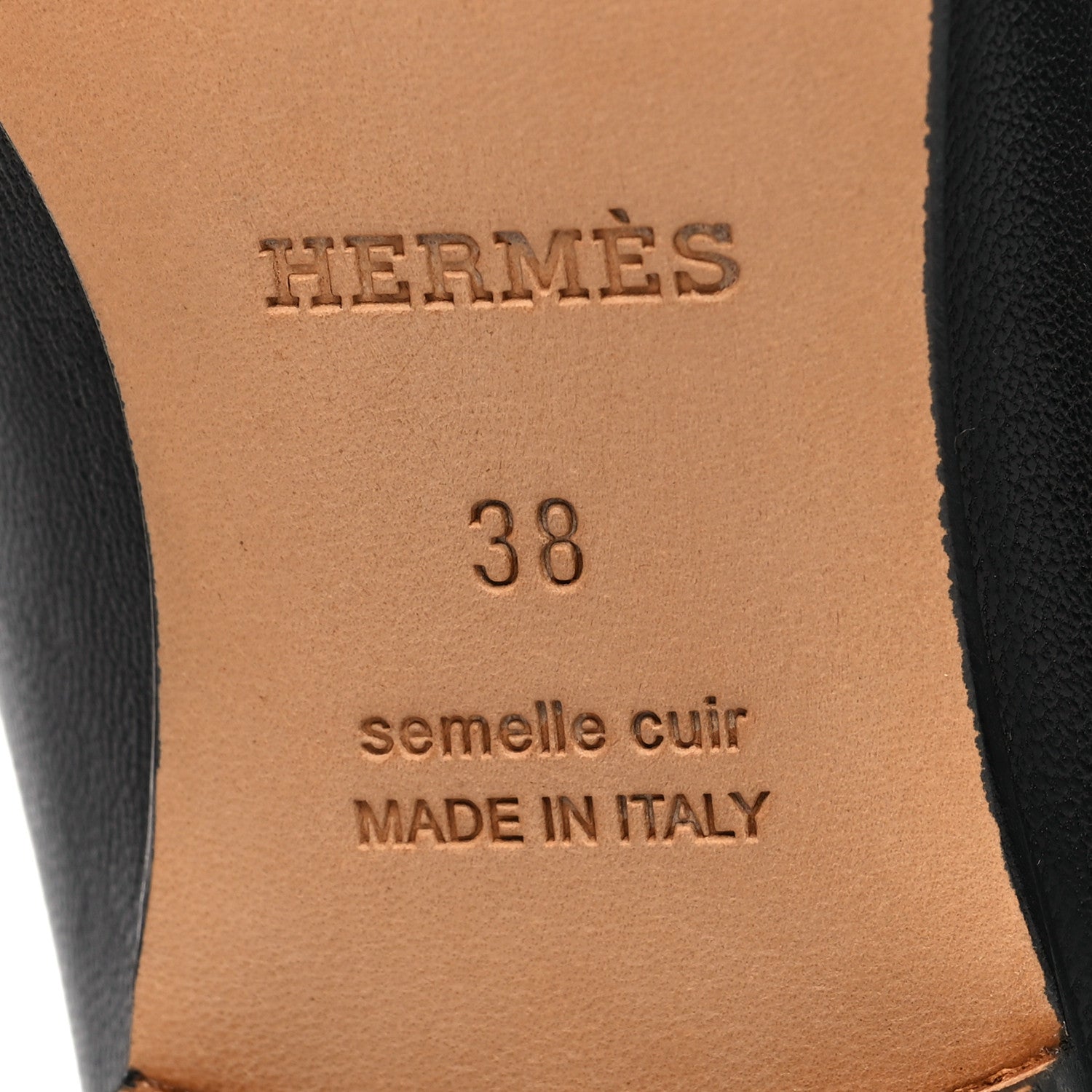 Hermes Goatskin Womens Paris Loafers 38 Black 7 of 10