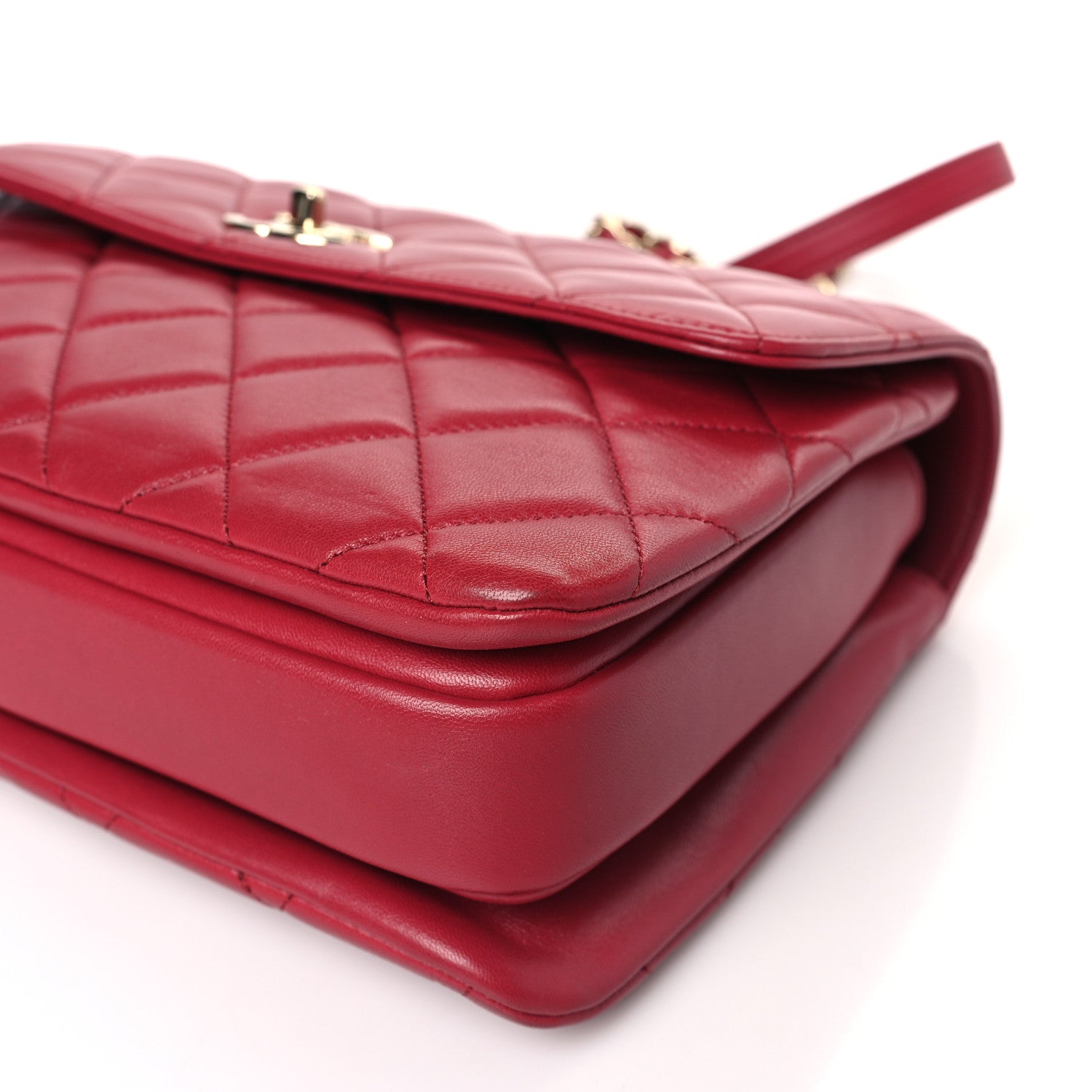 Chanel Lambskin Quilted Medium Trendy CC Flap Dual Handle Bag Dark Pink 9 of 9