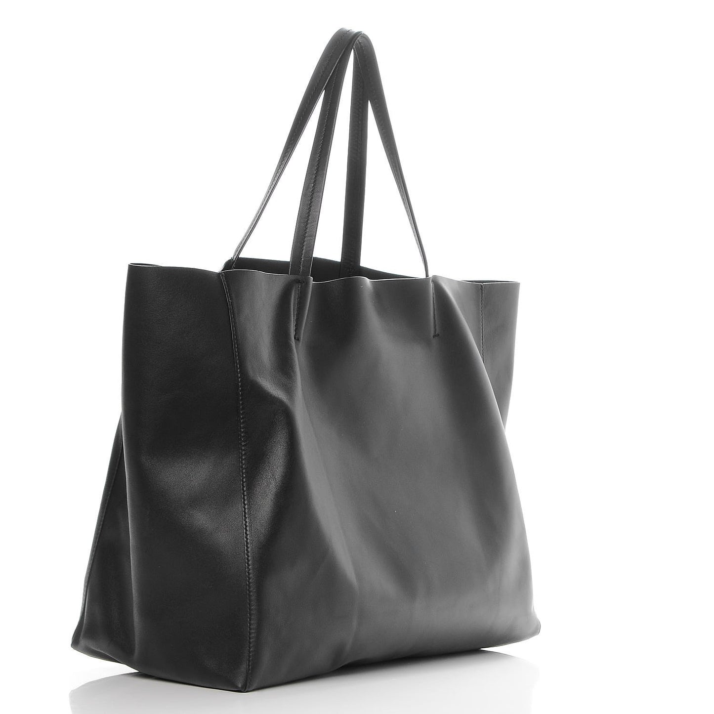 Lambskin Horizontal Cabas Black